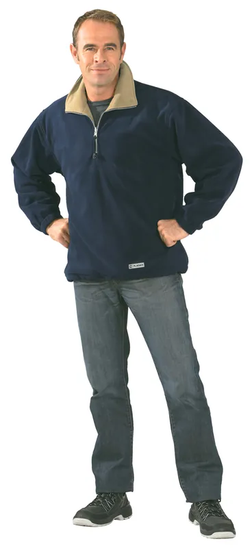 Super-Preis PLANAM Fleece Troyer Relax marine/camel Größe: 3XL
