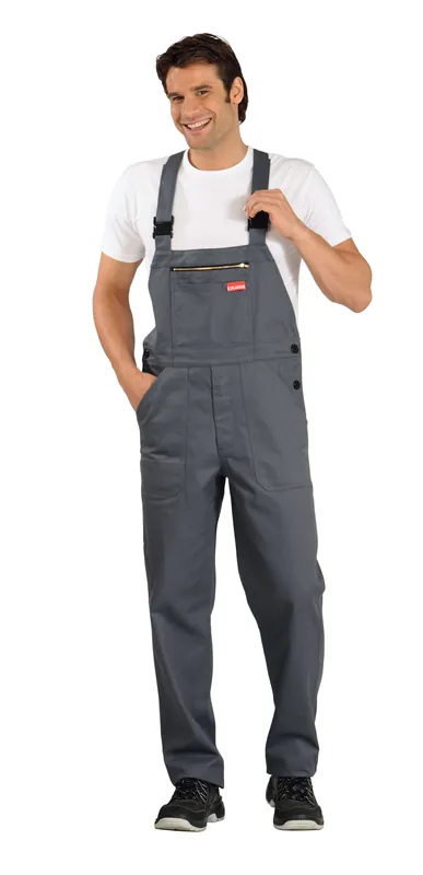 Expressversand PLANAM Latzhose BW 290 grau Größe: 110