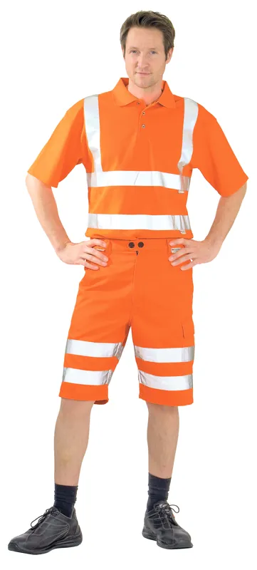 Zertifiziert PLANAM Warnschutz Shorts uni orange Größe: 4XL