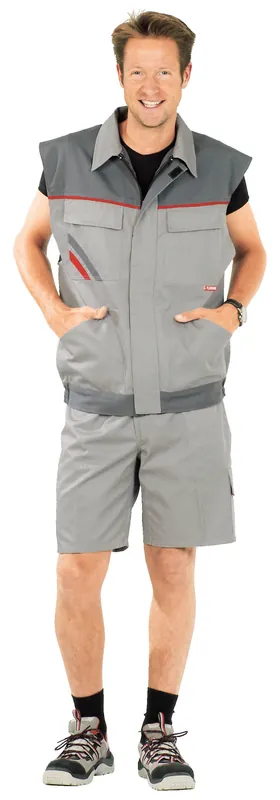 Aktuell PLANAM Arbeitsweste HIGHLINE zink/schiefer/rot Größe: 4XL