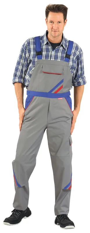 Bestpreis PLANAM Latzhose HIGHLINE zink/kornblau/rot Größe: 118