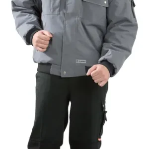 Direktkauf PLANAM Winter-Blouson CANVAS grau/schwarz Größe: 4XL