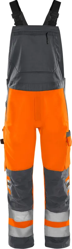 Super-Preis FRISTADS HighVis Green Latzh. 1030GPLU Warnsch.-orange/grau