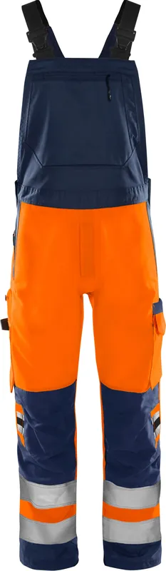 Begrenztes Angebot FRISTADS HighVis Green Latzh. 1030GPLU Warnsch.-orange/mar.