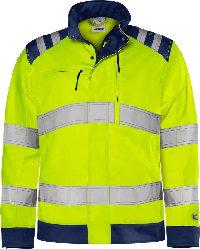 Begrenztes Angebot FRISTADS HighVis Green Jacke 4067GPLU Warnschutz-gelb/marine Größe: XL