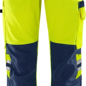Abverkauf FRISTADS HighVis Green Hose Damen 2642 GPLU Warnsch-gelb/marine Größe: 50