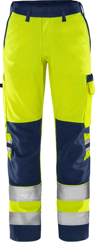 Abverkauf FRISTADS HighVis Green Hose Damen 2642 GPLU Warnsch-gelb/marine Größe: 50