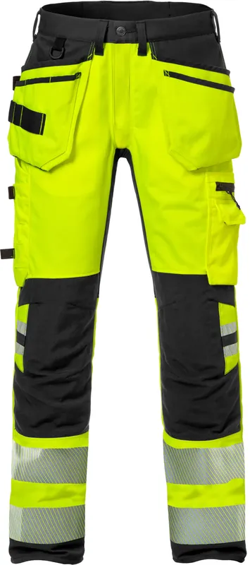 Ausverkauf FRISTADS HighVis Handw.Stretchh.2707PLU Warnsch.-gelb/schw.