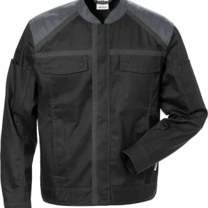 Super-Preis FRISTADS Jacke 4555 STFP schwarz/grau Größe: L