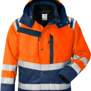 Sonderaktion FRISTADS HighVis Winterjacke Kl.3 4043PP Warnschutz-orange/marine Größe: 2XL