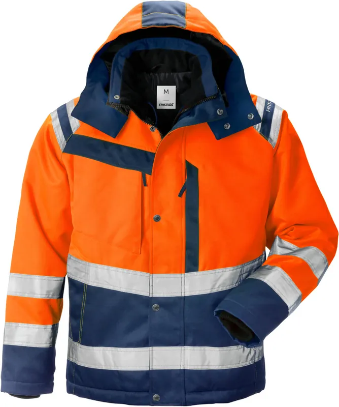 Sonderaktion FRISTADS HighVis Winterjacke Kl.3 4043PP Warnschutz-orange/marine Größe: 2XL