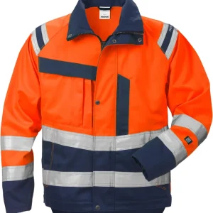 Aktuell FRISTADS HighVis Jacke Damen Kl.3, 4129 Warnschutz-orange/marine Größe: 2XL