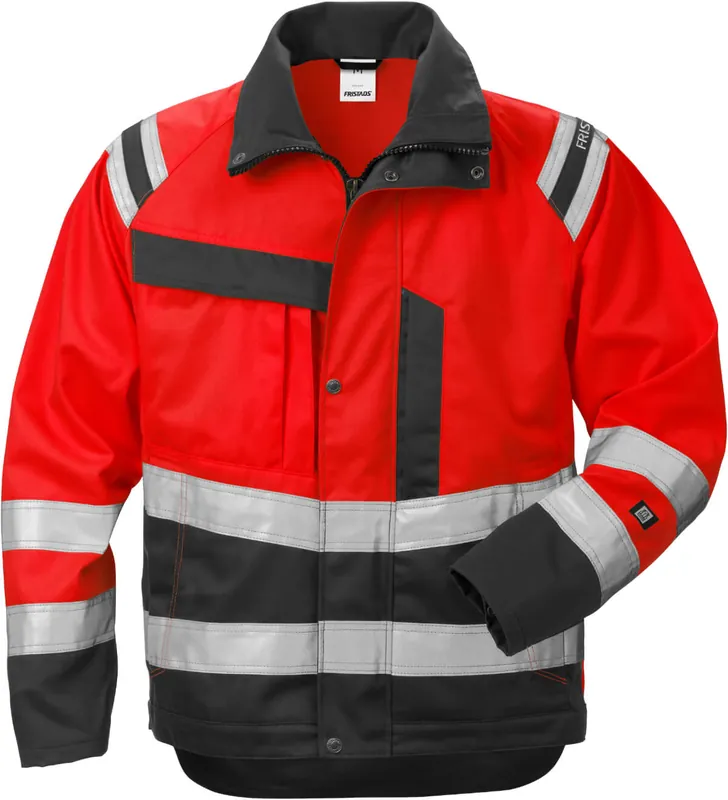 Bestseller FRISTADS HighVis Jacke Kl.3 4026PLU Warnschutz-rot/schwarz Größe: 2XL