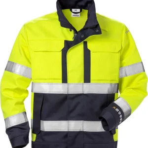 Begrenztes Angebot FRISTADS Flame High Vis Jacke Kl. 3, Warnschutz-gelb/marine Größe: 2XL