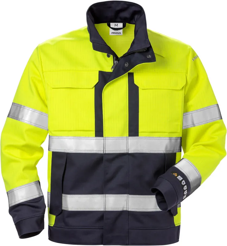 Begrenztes Angebot FRISTADS Flame High Vis Jacke Kl. 3, Warnschutz-gelb/marine Größe: 2XL