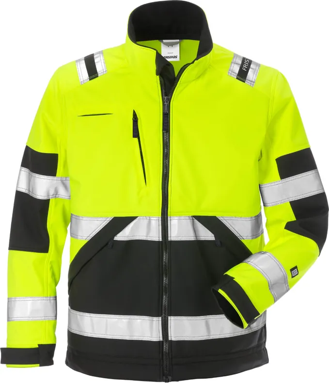 Aktuell FRISTADS HighVis Softshelljacke 4083WYH Warnschutz-gelb/schwarz Größe: 2XL