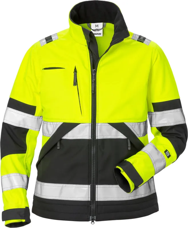 Super-Preis FRISTADS High Vis Softshell-Jacke Damen Kl.2,Warnschutz-gelb/schwarz Größe: 2XL