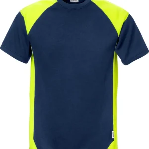 Sichere Zahlung FRISTADS T-Shirt 7046 THV marine/Warnschutz-gelb Größe: L