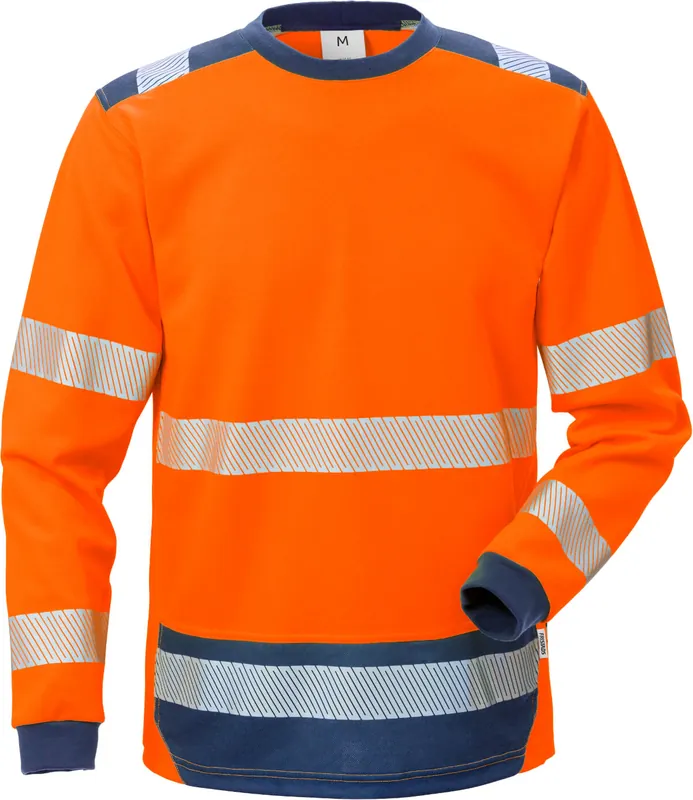 Top-Angebot FRISTADS HighVis T-Shirt lang 7724THV Warnschutz-orange/marine Größe: 2XL