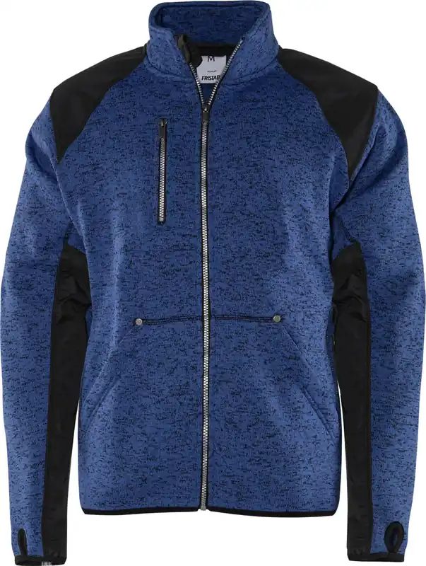 Versand Am Gleichen Tag FRISTADS Fleecejacke 7451 PRKN blau/schwarz Größe: L