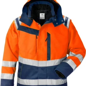 Zertifiziert FRISTADS High Vis Winterj. Damen 4143 PP Warnschutz-orange/marine Größe: 2XL