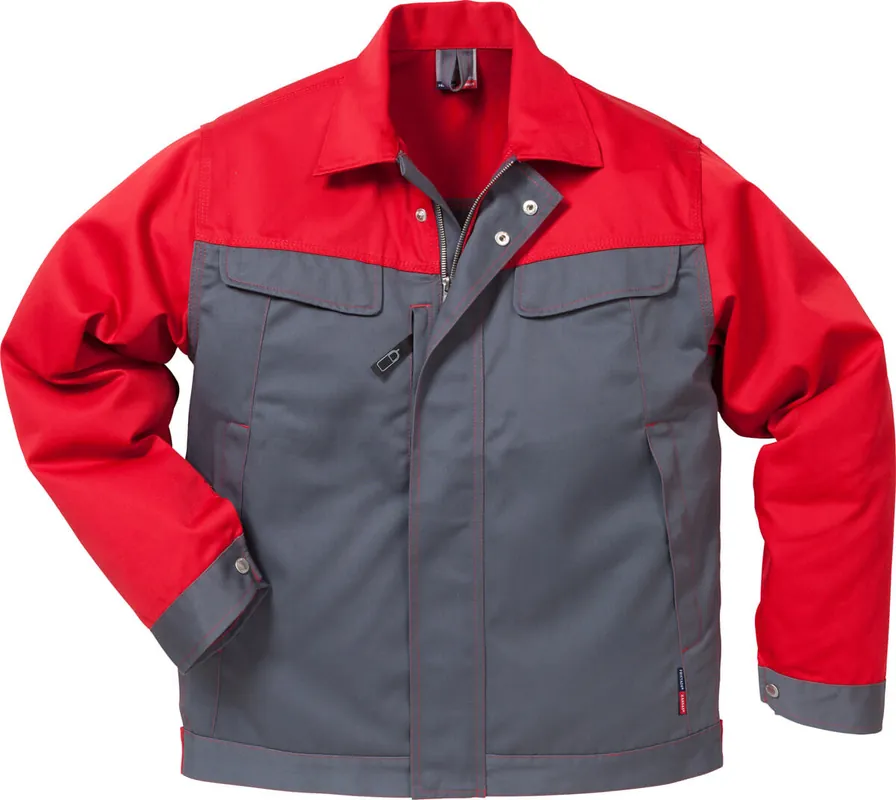 Solange Der Vorrat Reicht FRISTADS Icon Two Jacke 4857 LUXE grau/rot Größe: L