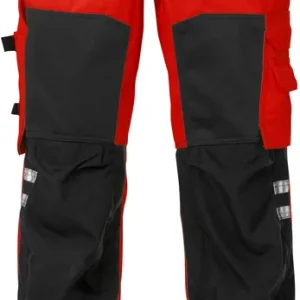 Zertifiziert FRISTADS High Vis Hose Kl.2 2026 PLU Warnschutz-rot/schwarz