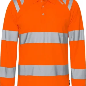 Sichere Zahlung FRISTADS HiVis Poloshirt lang Kl.3 7864 GPST Warnschutz-orange Größe: 2XL