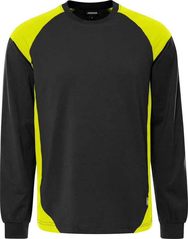 Top-Seller FRISTADS Langarm-T-Shirt schwarzer 7071 GTM schwarz/gelb Größe: 2XL