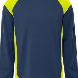 Top-Angebot FRISTADS Langarm-T-Shirt schwarz 7071 GTM marine/Warnsch-gelb Größe: 2XL