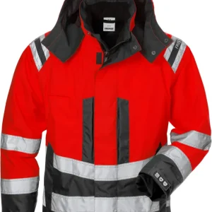 Solange Der Vorrat Reicht FRISTADS HighVis Airtech®Winterjacke Damen Kl.3, Warnschutz-rot/schwarz Größe: 2XL