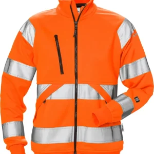 Bestseller FRISTADS High Vis Sweatjacke Damen Kl. 3, Warnschutz-orange Größe: 2XL
