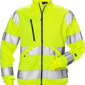 Bestpreis FRISTADS High Vis Sweatjacke Damen Kl. 3, Warnschutz-gelb Größe: 2XL