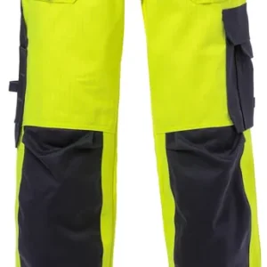 Angebot FRISTADS Flame HighVis Handwerkerhose Damen FLAM Warnschutz-gelb/marine Größe: 50