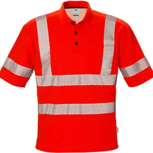 Sonderangebot FRISTADS High Vis Poloshirt Kl. 3, 7406 PHV Warnschutz-rot Größe: 2XL