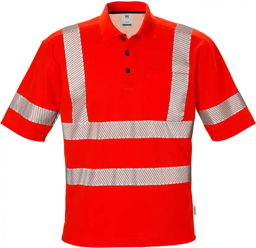 Sonderangebot FRISTADS High Vis Poloshirt Kl. 3, 7406 PHV Warnschutz-rot Größe: 2XL