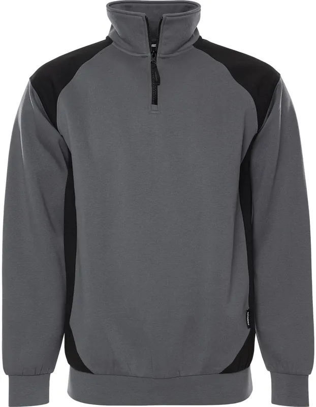 Super-Preis FRISTADS Sweatshirt 7048 GSM grau/schwarz Größe: 2XL