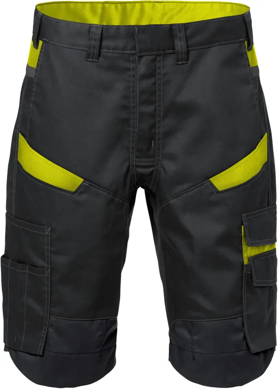 Abverkauf FRISTADS Shorts 2562 STFP schwarz/Warnschutz-gelb Größe: 60