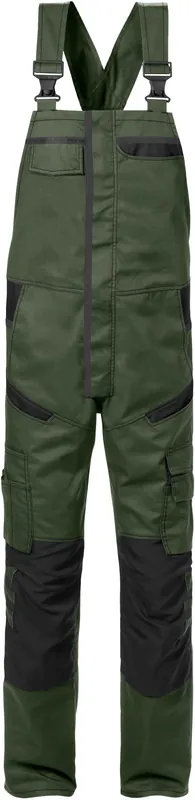 Bestseller FRISTADS Latzhose 1555 STFP armee grün/schwarz Größe: 60