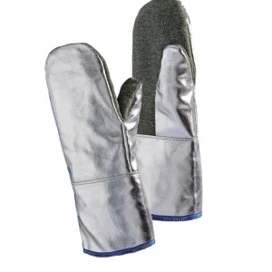 JUTEC Hitzeschutzhandschuh PREOX-ARAMID-Aluminium, bis 600°C, Fauster, 400 mm Länge: 400 mm Geprüft