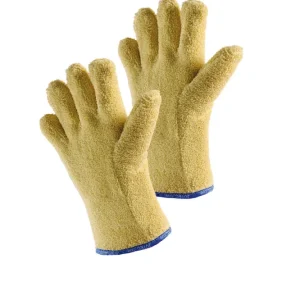 JUTEC Hitzeschutzhandschuh ARAMID-Gewebe, bis 650°C, 5-Finger, 400 mm Länge: 400 mm Preiswert