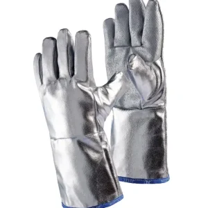 Geprüft JUTEC Hitzeschutzhandschuh 5 Finger L: 380 mm Preox-Aramid einseitig aluminisiert, PV
