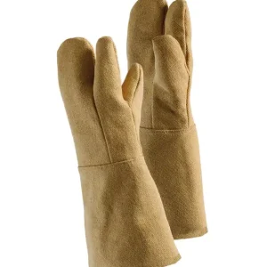 Abverkauf JUTEC Hitzeschutzhandschuh PBI-Gewebe, bis 800°C, 3-Finger, 400 mm Länge: 400 mm