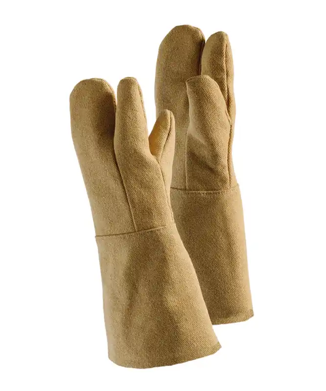 Abverkauf JUTEC Hitzeschutzhandschuh PBI-Gewebe, bis 800°C, 3-Finger, 400 mm Länge: 400 mm