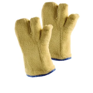 JUTEC Hitzeschutzhandschuh Aramid mit Kette, bis 650°C, 3-Finger, 400 mm Länge: 400 mm Sonderangebot