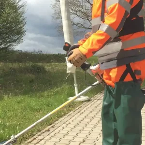 chaps&more Wildkrautbürsten-Schutz, doppelt verstärktes Leder grün Abverkauf