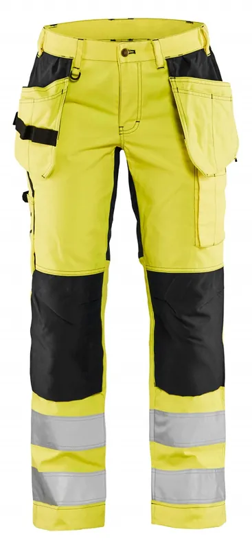Bestpreis Blakläder Damen High Vis Bundhose mit Stretch gelb/schwarz Größe: 25