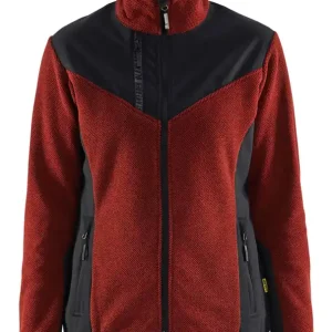 Schneller Versand Blakläder Damen Strickjacke 5943 mit Softshell rostrot/schwarz Größe: 3XL