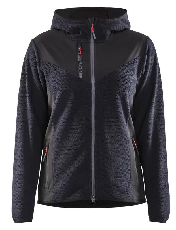 Billig Blakläder Damen Strickjacke 5941 dunkel marineblau/schwarz Größe: 3XL