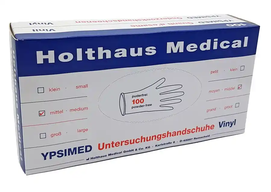 Holthaus Medical YPSIMED Einmalhandschuhe Vinyl groß Ausverkauf